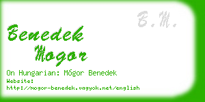 benedek mogor business card