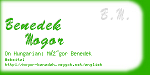 benedek mogor business card